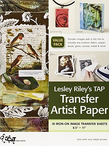 Lesley Riley's TAP Transfer Artist Paper 18-Sheet Pack: 18 Iron-on Image Transfer Sheets 8.5 X 11 Lesley Riley [New] [Softcover] thumbnail