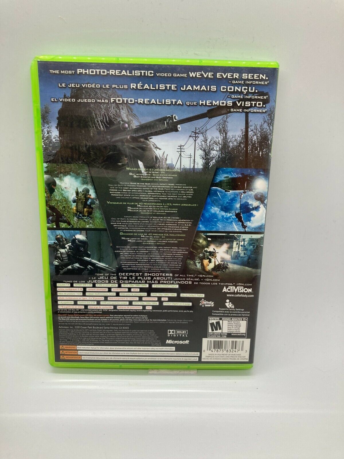 Restored Call of Duty 4: Modern Warfare - Xbox 360 (Refurbished) thumbnail