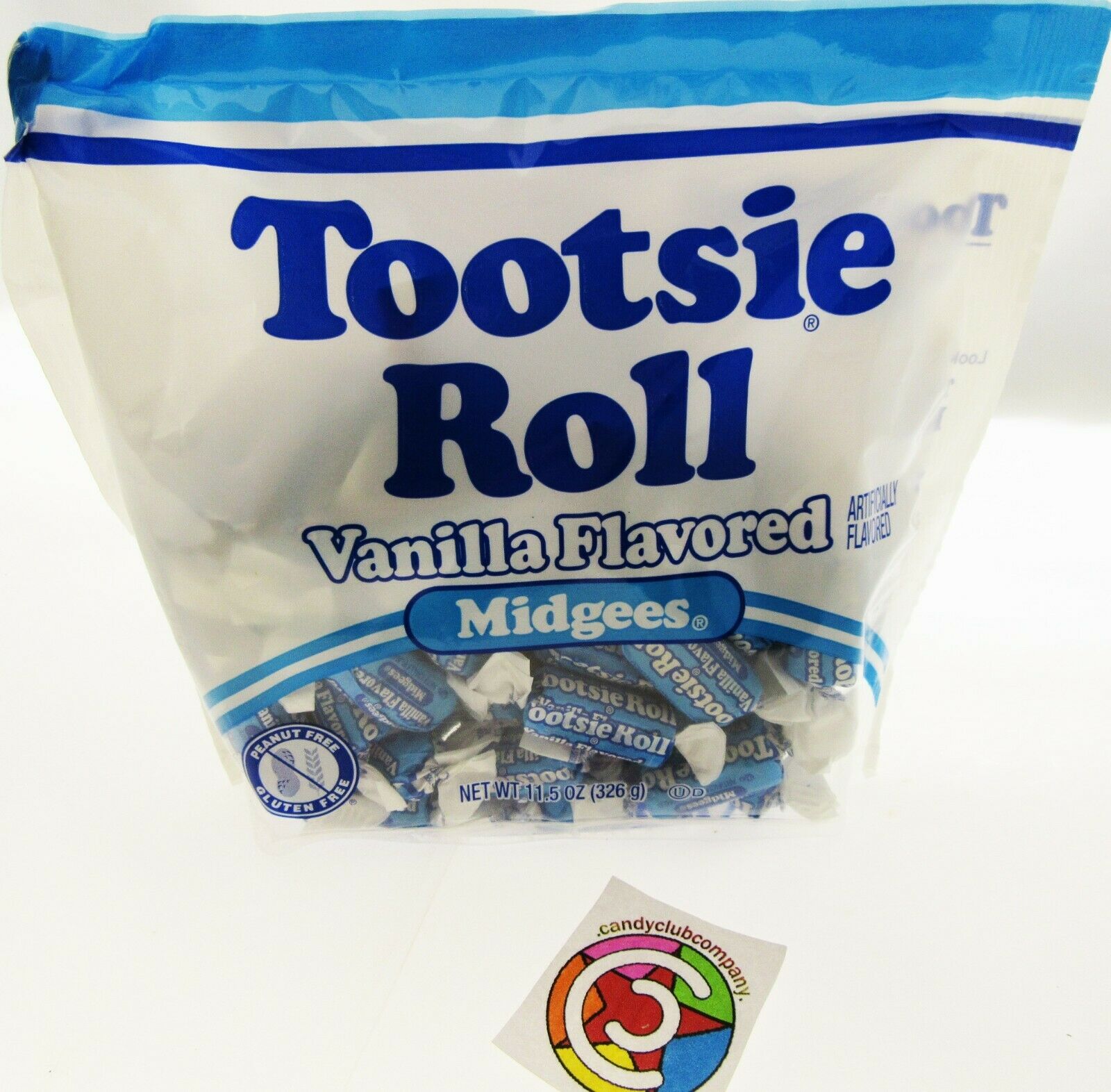 Tootsie Roll  Vanilla Midgees  11.5 Oz. Peanut Free  Gluten Free. Contains Milk and Soy thumbnail