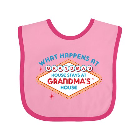 Inktastic Las Vegas Stays at Grandma S Gift Baby Boy or Baby Girl Bib