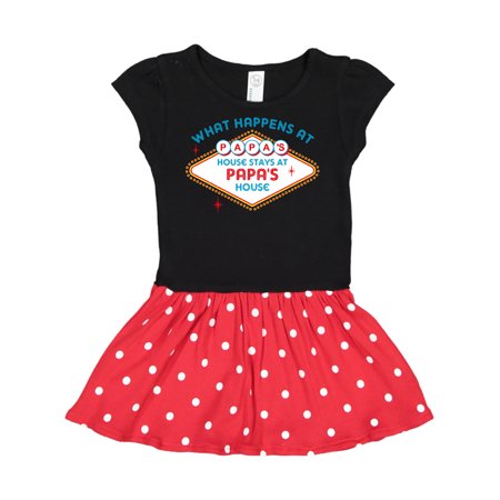 Inktastic Las Vegas Stays at Papa S Gift Baby Girl Dress