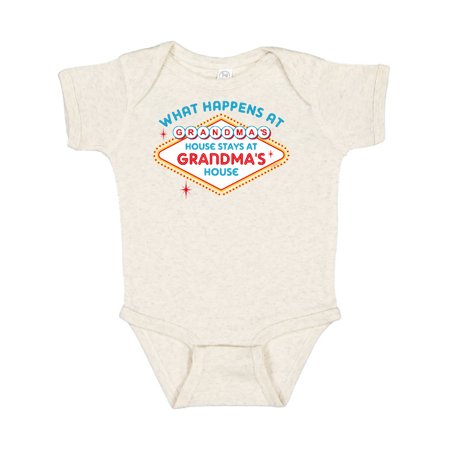Inktastic Las Vegas Stays at Grandma S Gift Baby Boy or Baby Girl Bodysuit