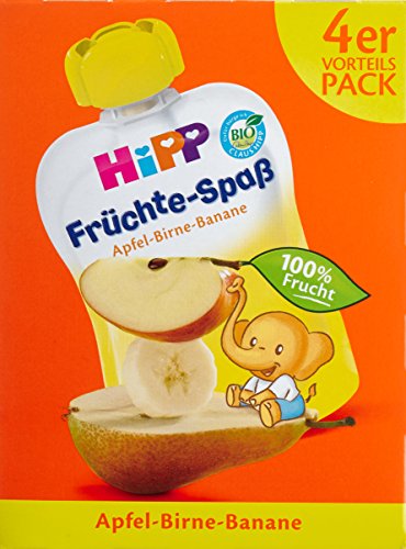 Hipp Früchte-Spaß Apfel-Birne-Banane 4 X 90g, 4er Pack (4 X 360 G) thumbnail
