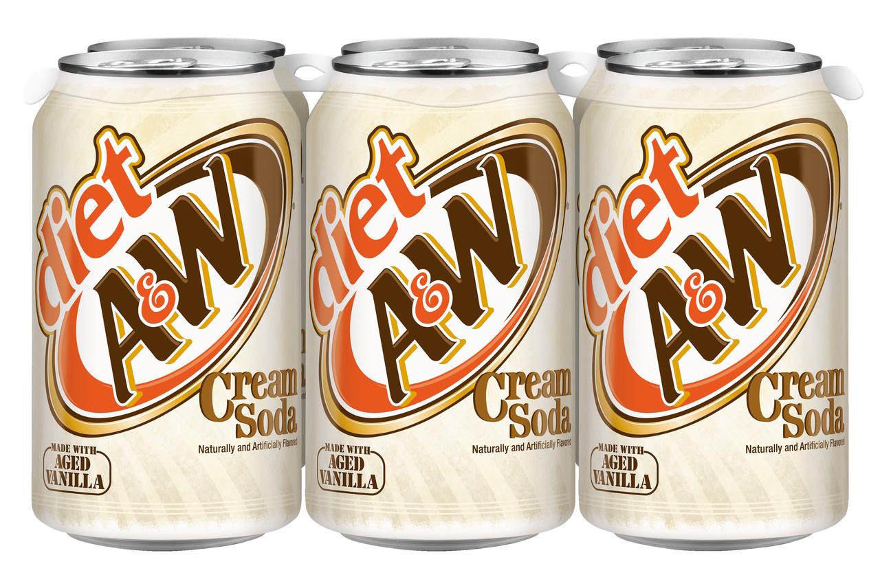 Diet a&W Caffeine-Free Cream Soda, 12 Fl. Oz., 6 Count