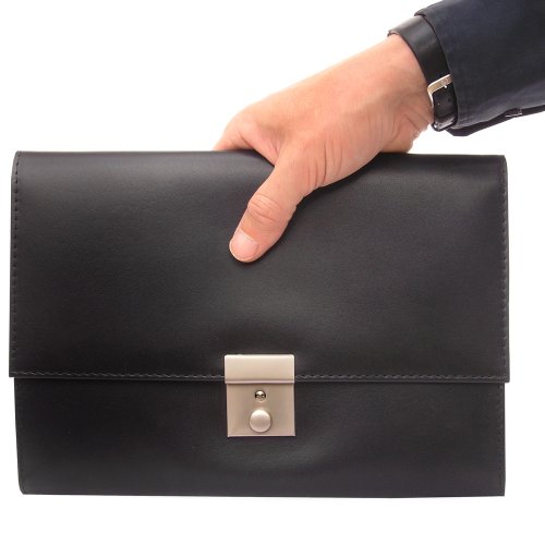 A5 Dokumentenmappe / Dokumententasche Aus Leder, Für Damen Und Herren, Schwarz, Jahn-Tasche 1021