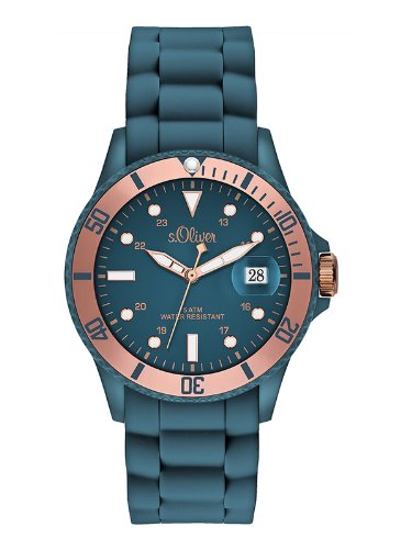 S.Oliver Damen-Armbanduhr Analog Quarz Silikon SO-2554-PQ