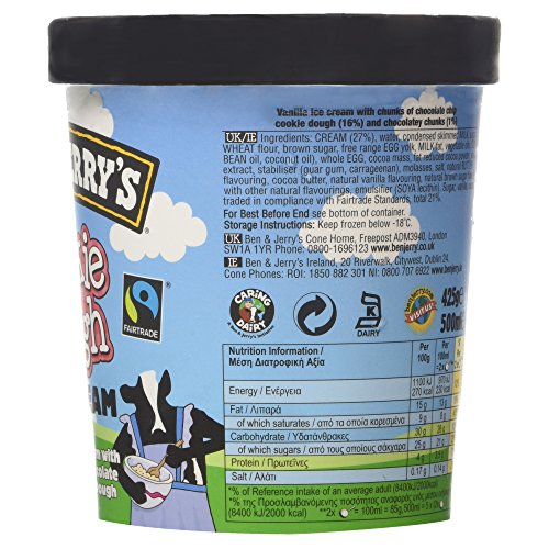 Ben & Jerry's Cookie Dough Vanilla Ice Cream Tub, 465ml thumbnail