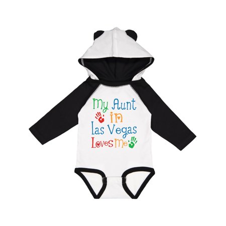 Inktastic My Aunt in Las Vegas Loves Me Gift Baby Boy or Baby Girl Long Sleeve Bodysuit