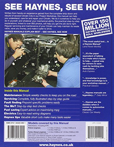 Citroen C3 Petrol & Diesel Service and Repair Manual: 2002-2009 (Haynes Service and Repair Manuals) Mead, John [Used - Very Good] [Softcover] thumbnail