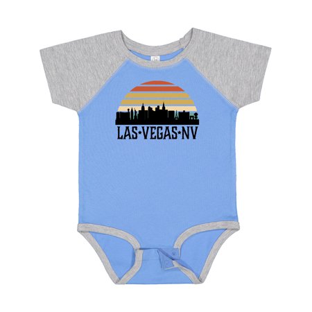 Inktastic Las Vegas Nevada Skyline Retro Gift Baby Boy or Baby Girl Bodysuit