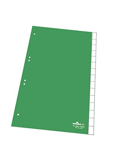 Durable 6222-05 Index Plastic Blank DIN A4 Pack of 15 Green