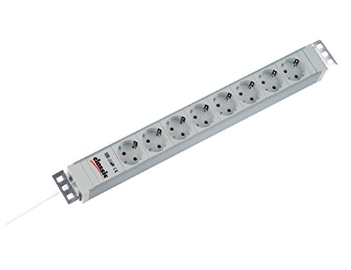 Bachmann 8x Schuko, 2m Power Extension 8 AC Outlet(s) Grey
