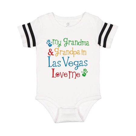 Inktastic Grandma and Grandpa in Las Vegas Love Me Gift Baby Boy or Baby Girl Bodysuit