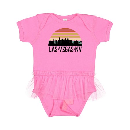 Inktastic Las Vegas Nevada Skyline Retro Gift Baby Girl Tutu Bodysuit