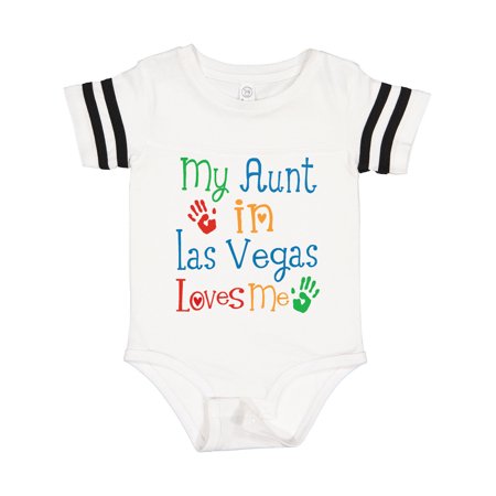 Inktastic My Aunt in Las Vegas Loves Me Gift Baby Boy or Baby Girl Bodysuit