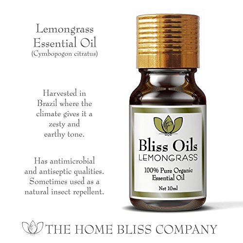 Bliss Oils Top 4 Organic Essential Oils 100% Pure & Natural Gift Set Includes Organic Eucalyptus, Lavender, Sweet Orange & Lemongrass Oil in 4 thumbnail