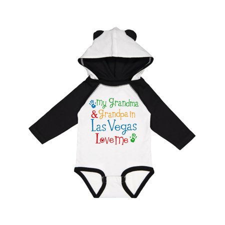 Inktastic Grandma and Grandpa in Las Vegas Love Me Gift Baby Boy or Baby Girl Long Sleeve Bodysuit