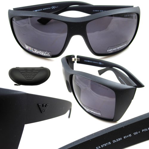 Emporio Armani Sunglasses EA 9797/S DL53H Acetate Matt Black Grey Polarized