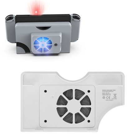 EBTOOLS Rechargeable Cooling Fan DOBE TNS‑1136 Game Console Cooling Fan Game Colorful Lighting Console with Charging Cable for NS for Host for Switc