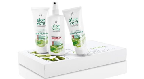 LR Aloe Vera Box, Aloe Vera Konzentrat 100 Ml, Aloe Vera Mit Propolis 100 Ml, Aloe Vera Emergency Spray 150 Ml