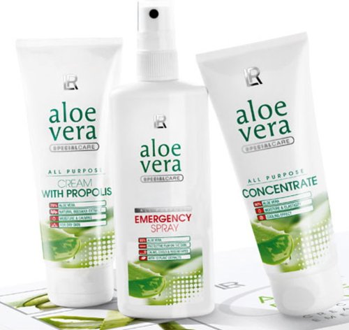 LR Aloe Vera Box, Aloe Vera Konzentrat 100 Ml, Aloe Vera Mit Propolis 100 Ml, Aloe Vera Emergency Spray 150 Ml thumbnail