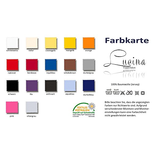Topper Spannbettlaken Jersey Baumwolle | Viele Farben Alle Größen | Spannbetttuch Für Boxspringbetten-Topper | 180 X 200 Bis 200 X 200 thumbnail