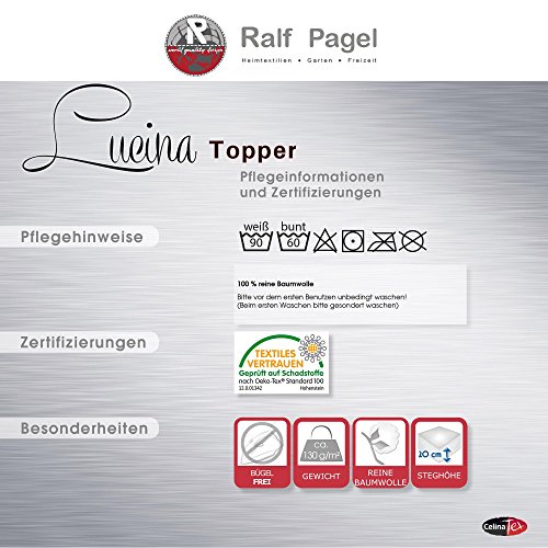 Topper Spannbettlaken Jersey Baumwolle | Viele Farben Alle Größen | Spannbetttuch Für Boxspringbetten-Topper | 180 X 200 Bis 200 X 200 thumbnail