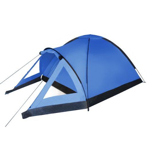 Kuppel-Zelt SUNRISE Für 3 Personen Wassersäule 3000 Camping Zelt Kuppelzelt Festival Von BB Sport, Farbe:blau thumbnail
