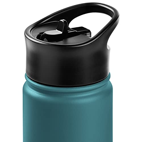 Retrospec Alder Insulated Water Bottle with Straw Lid & Handle Cap - Stainless Steel Wide Mouth Double-Wall Vacuum Insulated Thermos - BPA Free Leakpr thumbnail