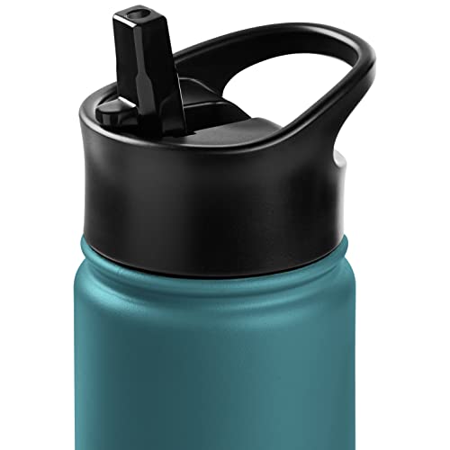 Retrospec Alder Insulated Water Bottle with Straw Lid & Handle Cap - Stainless Steel Wide Mouth Double-Wall Vacuum Insulated Thermos - BPA Free Leakpr thumbnail