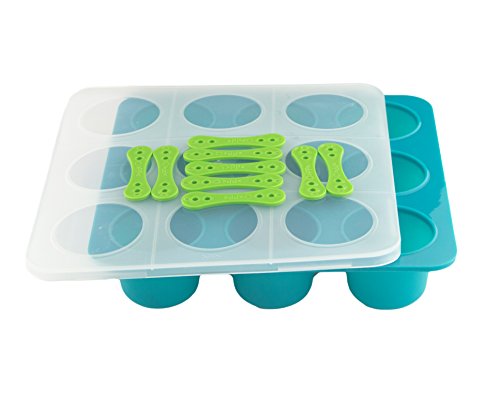 Tootsy Boo Baby Food Storage Cubes Freezer Tray with Sturdy Clip-on Lid | BPA Free Silicone for Easy Pop Out | Make 9 Portions of 60 Grams E thumbnail