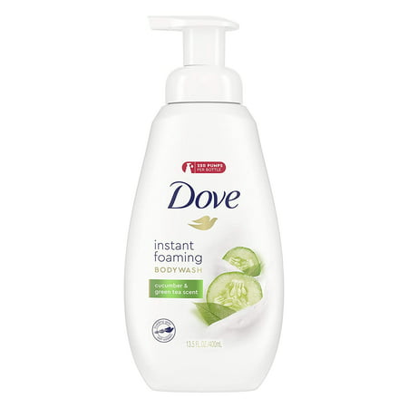 Dove Instant Foaming Body Wash with Nutrium Moisture Technology That Effectively Washes Away Bacteria While Nourishing Your Skin  Cucumber Amp Green T