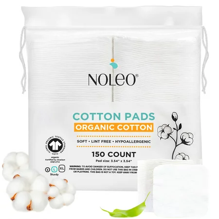 NOLEO Organic Cotton Pads - Large 3.54