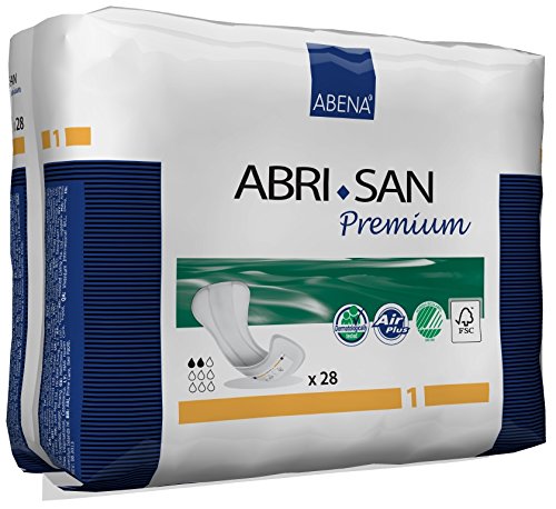 Abena, Bladder Control Pad Abri-San Premium 9 Inch Length Light Absorbency Fluff / Polymer Core Level 1 Adu, Count of 280 thumbnail