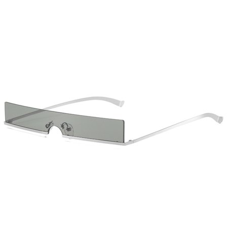 Sunglasses Square Rimless Sunglasses Women S Glasses 9306 Silver Frame Gray Piece Polarized Sunglasses Lightweight Metal Frame Sun Protection Special 