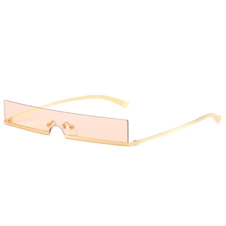 Sunglasses Square Frameless Sunglasses Women S Glasses 9306 Gold Frame Powder Polarized Sunglasses Lightweight Metal Frame Sun Protection Special Glas