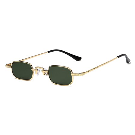 Sunglasses Women S Square Sunglasses Women S Fashion Net Red Glasses 9303 C Gold Frame Dark Green Film