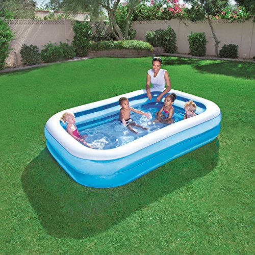 Bestway Family Pool, rectangular pool for children, easy to assemble, blue, 262 x 175 x 51 cm