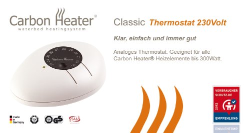 Carbon Heater TBD Classic XL -320 Watt- Intelligente Energiespar-Wasserbettheizung Für Solo/Mono/Uno Wasserbetten