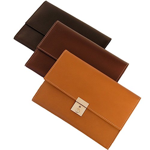 A5 Dokumentenmappe / Dokumententasche Aus Leder, Für Damen Und Herren, Cognac-Braun, Jahn-Tasche 1021