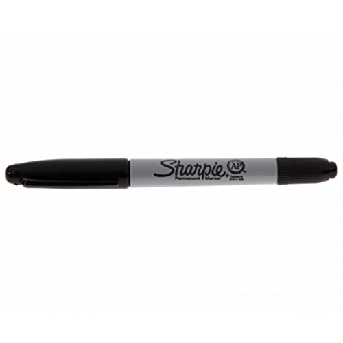 Sharpie Twin Tip Permanent Marker 0.5mm and 0.7mm Line Black Pack 12 - thumbnail