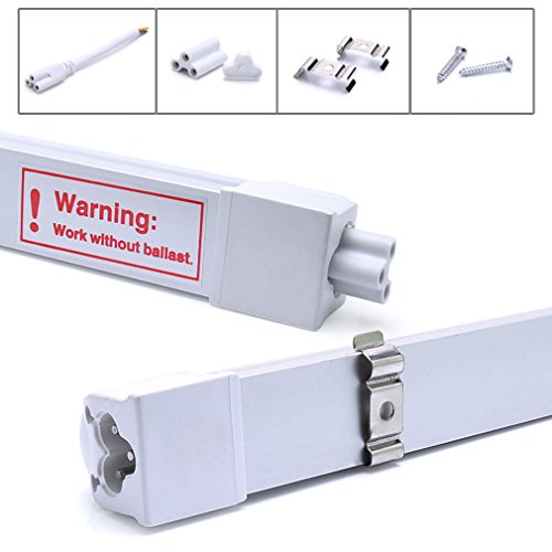 2 X Auralum® Hochwertig 60cm 8Watt T5 810LM LED Röhre Leuchtstoffröhre Neutralweiß 4000~4500K SMD 3535*48LED thumbnail