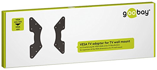 Wentronic Goobay - Montagekomponente (VESA-Adapter) Für LCD-Display - Pulverbeschichteter Stahl - Schwarz - Bildschirmgröße: 81.3-139.7 Cm (32-55)  thumbnail
