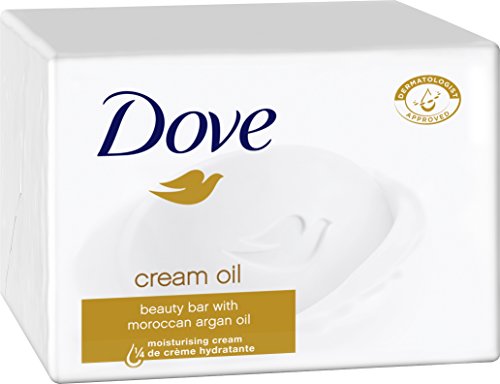 Dove Cleansing Bar Cream Oil Beauty Cream Bar Soap, Pack of 6 X 100 G)