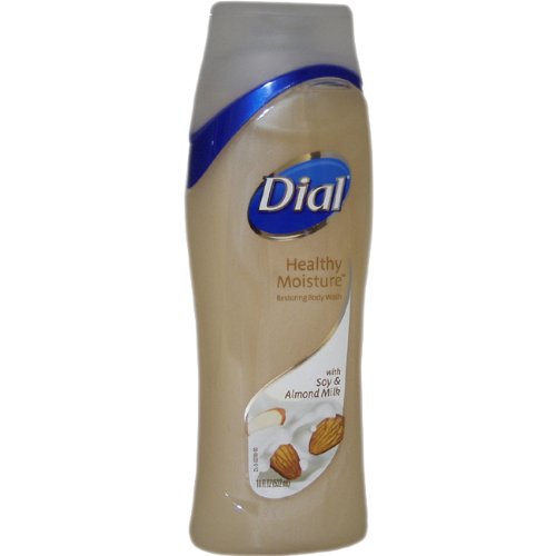 Dial Healthy Moisture Restoring Body Wash for Unisex, Soy and Almond Milk, 16 Ounce