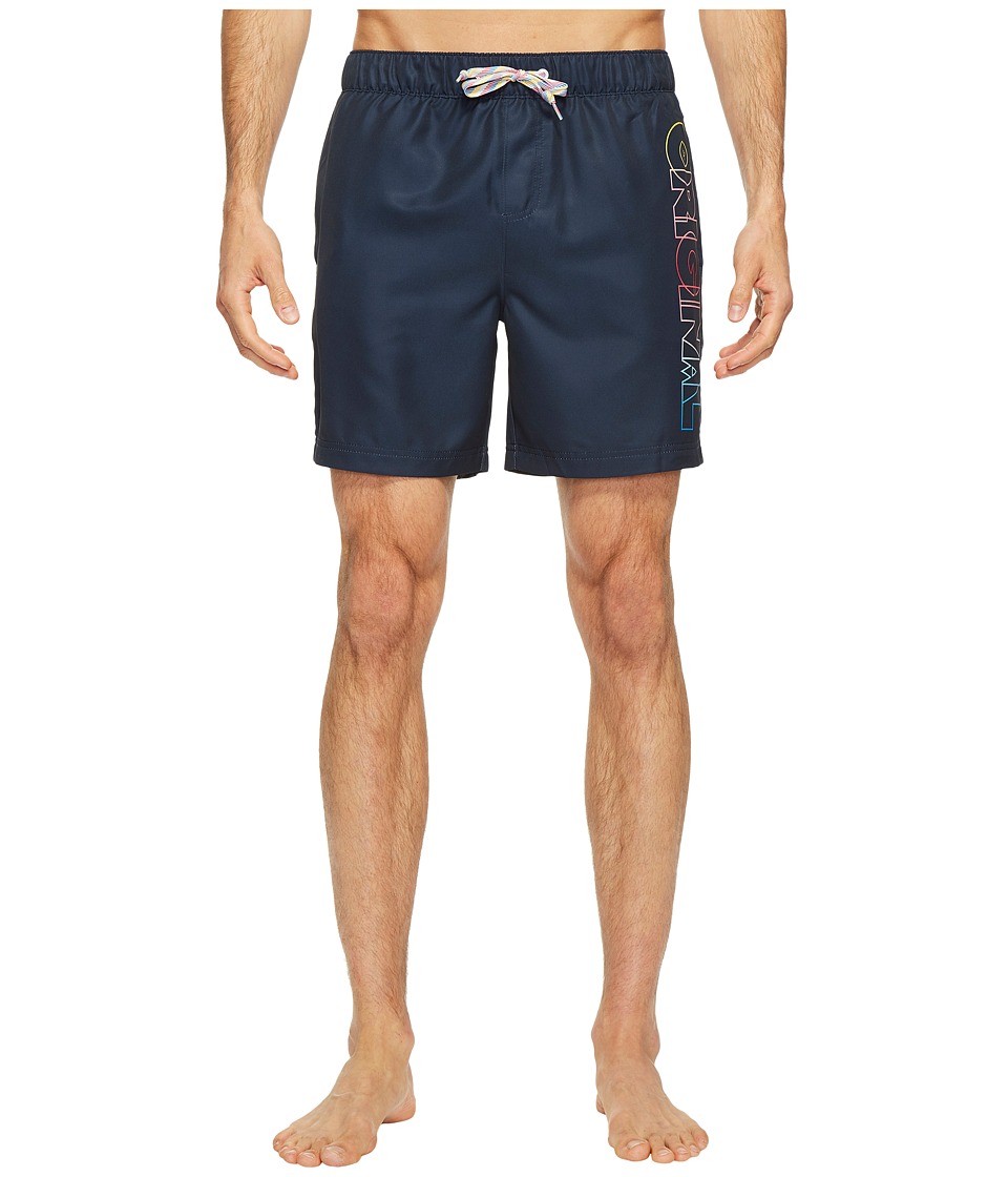 Original Penguin - Ombre Original Elastic Volley Swim Trunk (Dark Sapphire) Men's Swimwear