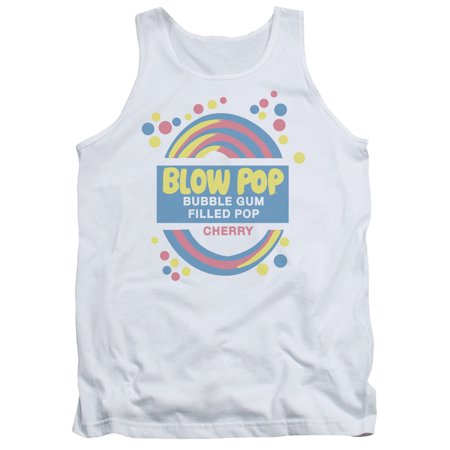 Tootsie Roll Blow Pop Label Adult Tank Top White