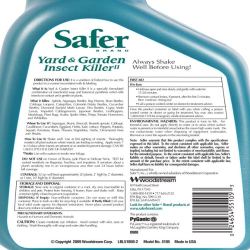 Safer Brand 5105 Yard and Garden Insect Killer, 32-Ounce Spray thumbnail