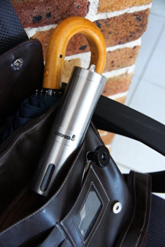 Manual Coffee Grinder by Lavorato. Quality Stainless Steel with Simple Adjustable Ceramic Burrs. Lightweight Portable Hand Coffee Mill, Aeropress Comp thumbnail