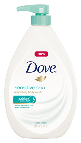 Dove Sensitive Skin Body Wash, Pump, Unscented 34 Fl Oz
